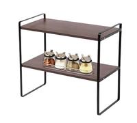 Generisch Étagère de bureau | Support de rangement robuste à 2 niveaux, étagère de bureau, étagère de rangement pour livres, maison, chambre à coucher, bureau, chambre d'étudiant, jardinière
