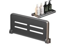 Generisch Étagère de douche flottante, avec support de douche antirouille, sans mur de colle, support de rangement pliable avec montage mural, écran rabattable, étagères murales pour gel douche