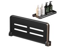 Generisch Étagère de douche flottante - Étagère murale pliable pour shampooing, gel douche et bouteilles - Étagère de plateforme en aluminium pour caravanes, petites salles de bains, espaces compacts