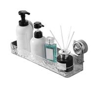 Generisch Étagère de rangement avec ventouse - Étagère murale en ABS étanche, panier d'organisation stable sans perçage pour savon, shampoing, serviette, rinçage | Salle de bain, cuisine, organisation