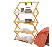 Generisch Étagère de rangement de camping à rabats - Table pliante portable avec tigre multiple - Étagère de camping compacte et tendance pour une utilisation en extérieur et à la maison