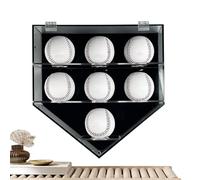 Generisch Étagère de rangement pour balle de baseball - Support mural à 7 trous - Mallette de rangement en acrylique - Support de balle de tennis anti-poussière pour dortoir