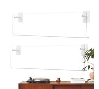 Generisch Étagère de rangement pour disques vinyles | Étagère murale adhésive en 2 parties - Vitrine de rangement sans perçage pour le salon, la chambre à coucher, le home cinéma, l'appartement, les