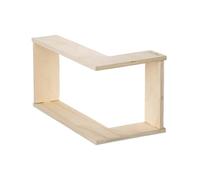 Generisch Étagère murale d'angle en bois à double niveau, étagère murale de rangement, pour la maison, le bureau, le salon, la chambre à coucher, la cuisine, le garage, l'atelier, le studio, etc