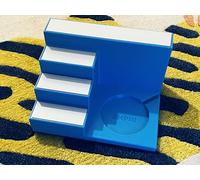Generisch Étagère/station d'accueil pour votre Toniebox, rangement de figurines pour Tonie Box pour l'ordre et une vue d'ensemble dans la chambre d'enfant, support avec bande magnétique (bleu ciel)