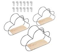 Generisch Étagères flottantes, étagères flottantes au design nuages pour la chambre à coucher | Organiseur de rangement en 3 parties Étagère décorative de style maison de campagne pour salon, chambre