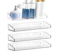 Generisch Étagères murales flottantes - Étagères de rangement transparentes - Pour chambre à coucher, maquillage, livres, décoration, bouteilles de parfum, figurines d'action, poupées,