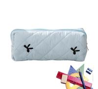 Generisch Étui à crayons avec fermeture éclair, étui à crayons, étui à crayons pour étudiants - Fermeture éclair - Sac de papeterie pour école secondaire, pour gomme, maître et marqueur, bleu, Voir