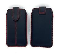 Generisch Étui de protection fin pour téléphone portable Doro Primo 401 Noir/rouge