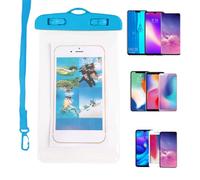 Generisch Étui étanche pour smartphone | Sac à écran tactile avec cordon pour vélo, bateau, camping, kayak, croisière, parc aquatique, pêche, plongée avec tuba