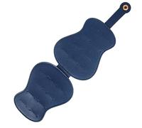 Generisch Étui pour médiator de guitare, en forme de guitare, style vintage, avec 18 compartiments, pour guitare électrique acoustique, boîte de rangement en cuir