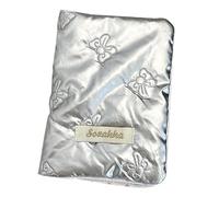 Generisch Étui pour passeport, arc, en cuir PU, accessoire de voyage, indispensable, nœud papillon, étui pour passeport, livre, portefeuille, carte pour homme et femme, argenté, Voir description, Voir