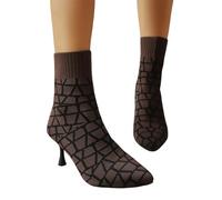 Generisch Europe États-Unis commerce extérieur pour épais bottes rondes après sangle modèles classiques bottines courtes, marron, 43 EU