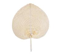 Generisch Éventails tissés en raphia - Éventails à main de style chinois faits à la main - Accessoires de cérémonie décoratifs | Éventails en paille naturelle pour mariages, fêtes d'été, souvenirs