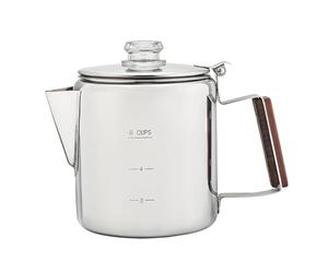 Generisch Fabricant de café - Copie classique portable - Machine compacte de style vintage - Cafetière en acier inoxydable durable pour le camping, les amis qui se disent au revoir