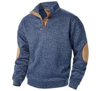 Generisch Fall and Winter Hommes Mode Décontracté Manches Longues Col montant Sweat-shirt Top S Manteau, Marine, M