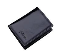 Generisch Fashion ID Portefeuille court Couleur unie Affaires Hommes Open Purse Multiple Card Slots Pochette Pochette Portefeuille Homme Grand passeport, Noir , Taille unique