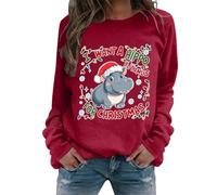 Generisch Femme, je veux faire un hippopotame avec un sweat à capuche, Bordeaux, XXL