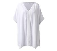 Generisch Femme Patchwork Floral Bord Plage Bikini Blouse Plage Jupe de Plage Grande Couverture de Maillot de Bain, Blanc., A