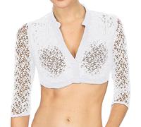 Generisch Femmes 1 pièce Lingerie Dentelle Gilet Femme Élégant Chemisier Noir Chemisier Dentelle Chemisier pour Oktoberfest Dessous, Blanc., 3XL