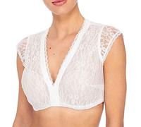 Generisch Femmes 1 pièce Lingerie Dentelle Gilet Femme Élégant Chemisier Noir Chemisier Dentelle Chemisier pour Oktoberfest Dessous, Blanc., 5XL