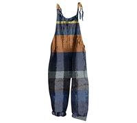 Generisch Femmes Confortable Hip Hop Jogging Printemps Été Folar Bonjour Taille Combinaison Bureau Jambe droite Pantalon Grande Taille Combinaison Femme Sportive, bleu foncé, M