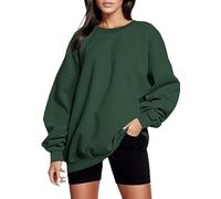 Generisch Femmes Hiver Ample Tops Uni Manches Épaules Pull Sans Capuche Sweatshirt, GN1., M