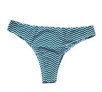 Generisch Femmes Imprimé Taille Basse Brésilien Bikini Bas Slips Brésiliens Bikini Bas Côté Cravate Tanga Bain Bas Bas de Bain Maillot de Bain Femme Grandes Tailles 56, vert, M