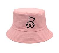 Generisch Femmes Plage Imprimé-Ajustable Lavable Seau en Coton Chapeau de Soleil en Plein Air Chapeau de Pêche Chapeau de Pêcheur Camouflage, Rose, taille unique