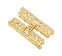 Generisch Fermoir en forme de lettre avec zircons décorés | Accessoires de bricolage tendance en oxyde de zirconium pour embellir vos colliers élégants, artisanat portable