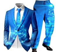 Generisch Festif avec un imprimé élégant. Idéal pour les fêtes de vacances. Conçu sur mesure pour un style confortable. Parfait pour les fêtes d'hiver. Design unique pour un style distinctif, bleu, XL