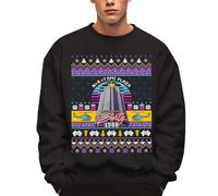 Generisch Fête de Noël 1988 Sweatshirt Unisexe Pull de Noël Film Motif Femme Homme Design de Noël Style Généreux, Noir , M