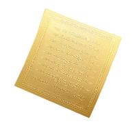 Generisch Feuille de Bouddha thaï, carte en or Bouddha | Carte dorée à charme sacré de Bouddha thaï - Rune de signe - Collier à collectionner - Charme religieux pour hommes et femmes