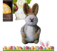 Generisch Feutre de lapin de Pâques - Mignon feutré avec manteaux colorés - Jouet en peluche au crochet fait à la main - Remplissage de panier de Pâques - Artisanat pour les décorations de fête à la