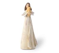 Generisch Figurine d'ange guérisseur pour femme - Sculpture d'ange en prière sculptée à la main - Statue d'ange gardien en résine tenant un cœur pour - Ornements décoratifs - Souvenir - Cadeaux de