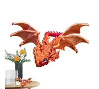Generisch Figurine de dragon - Figurine de dragon volant articulée flexible - Décoration de bureau - Artisanat créatif pour bibliothèque, bureau ou armoire