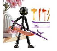 Generisch Figurine de jeu mobile, figurines flexibles, figurines stop-motion, pour , adolescents, adultes, vitrine d'anniversaire, console de nuit, salon, bureau à domicile