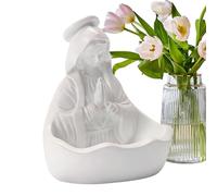Generisch Figurine de Madonna pour table 14 cm en résine Décoration | Figurine de Maria pour terrasse, table à manger, cheminée, rebord de fenêtre, église, salon, méditation