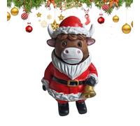 Generisch Figurine de Noël en résine de bœuf des hautes terres - Sculpture en résine pour décoration de table et d'étagère festive