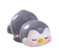 Generisch Figurine de pingouin miniature - Statue océanienne pour bricolage - Figurine de pingouin en résine aux couleurs vives - Modèle animal mignon pour jardin féérique en plein air - Décoration