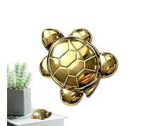 Generisch - Figurine de tortue - Sculpture en pierre de richesse sculptée naturelle, tortue dorée, ornement de en , décoration d'argent | Pour bureau et étagère de remise de diplôme