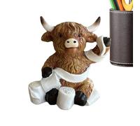 Generisch Figurine de vache, décoration d'animaux de ferme avec thème de salle de bain - Sculptures en résine - Pour la Saint-Valentin comme décoration pour table, bureau, table de chevet, chambre