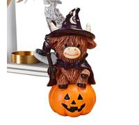 Generisch Figurine de vache réaliste et mignonne | Décoration d'Halloween et décoration de pièce adaptée pour bureau, bibliothèque, meuble TV, table, chambre à coucher, entrée,