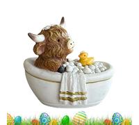 Generisch Figurine de vache, statue décorative en résine pour ferme et animaux de ferme, figurines de vache, décoration d'intérieur | Pour la Saint-Valentin, la décoration de table, le salon, la