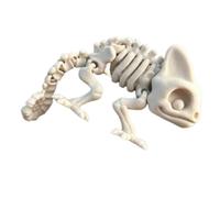 Generisch Figurine décorative squelette caméléon articulée mignonne | Figurine squelette caméléon en os pour table à manger, bibliothèque, chambre à coucher, tableau de bord, amateurs et