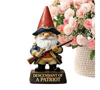 Generisch Figurine en résine - Nain de jardin avec barbe et bonnet rouge - Décoration gnome de la bière - Pour chambre à coucher, salle de bain, salon, table basse, cheminée