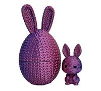 Generisch Figurine, ensemble d'œufs tressés à la main - Décoration de Pâques - Pour rebord de fenêtre, bibliothèque, lieu de travail, salon et table à manger