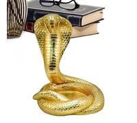 Generisch Figurine Serpent Chinois du Nouvel an - Statue en résine dorée - Décoration de Bureau - Porte-Chandelier Animal - Décoration de Table pour Bureau à Domicile