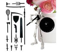 Generisch Figurine squelette | Figurine décorative d'Halloween avec maillons mobiles - Pour décorer la maison, les salles de classe, les entrées et les tables