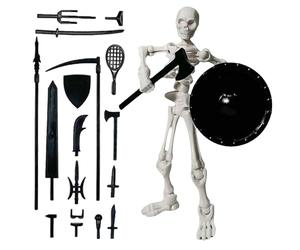 Generisch Figurine squelette - Poupée squelette mobile - Modèle d'os humain pour Halloween - Pour la décoration de l'enseignement des vacances, la maison, l'intérieur et l'extérieur - Table d'entrée